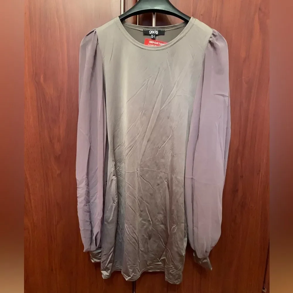 ASOS chiffon sleeve dress - Picture 2 of 3